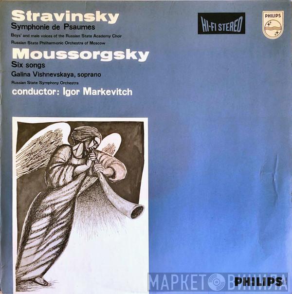 Conducts Igor Markevitch / Igor Stravinsky  Modest Mussorgsky  - Psalmensymphonie / Lieder