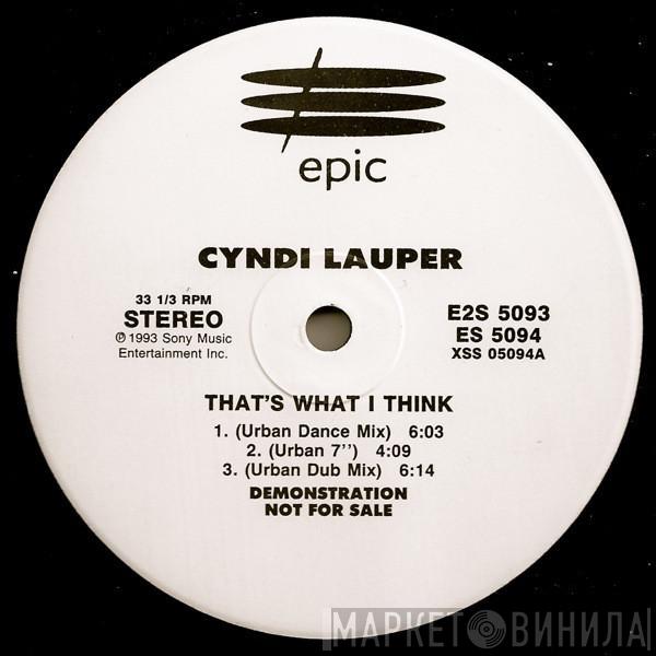 Cyndi Lauper  - That's What I Think