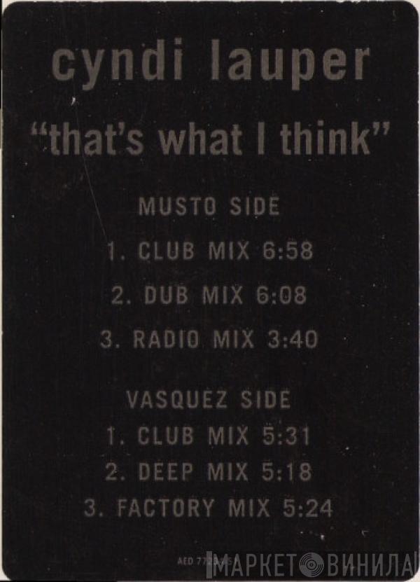  Cyndi Lauper  - That's What I Think