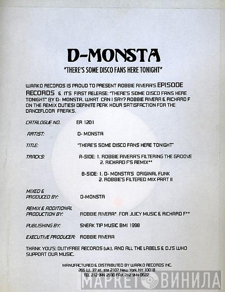  D-Monsta  - There's Some Disco Fans In Here Tonight