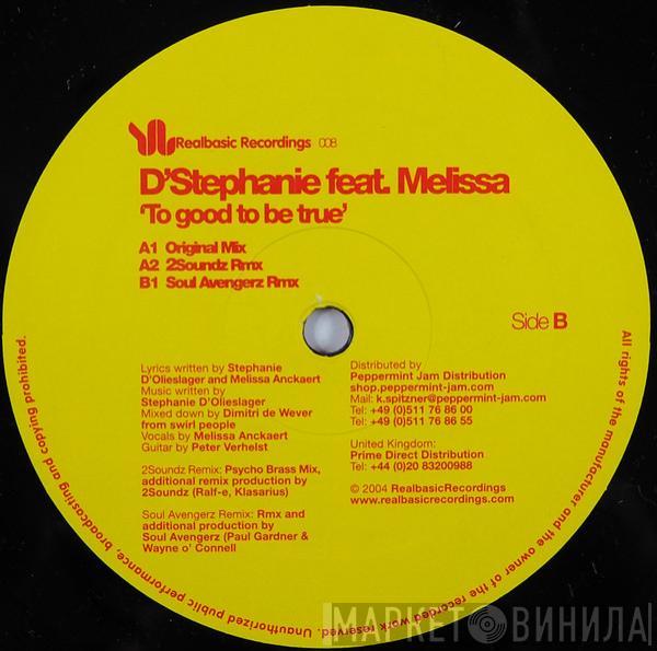 D'Stephanie, Melissa Anckaert - To Good To Be True
