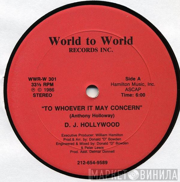 DJ Hollywood - To Whoever It May Concern