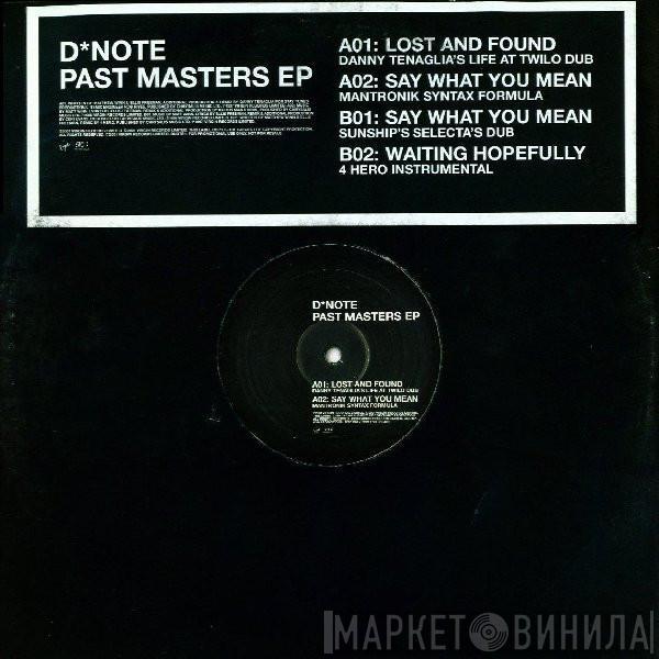  DNote  - Past Masters EP