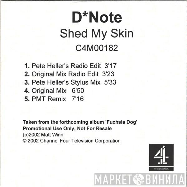  DNote  - Shed My Skin