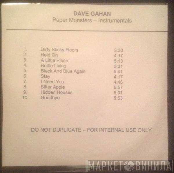  Dave Gahan  - Paper Monsters (Instrumentals)