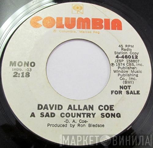  David Allan Coe  - A Sad Country Song