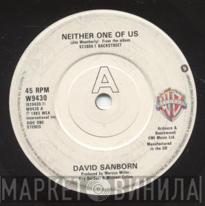 David Sanborn - Neither One Of Us