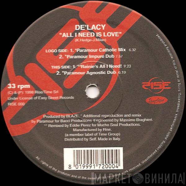 De'Lacy - All I Need Is Love