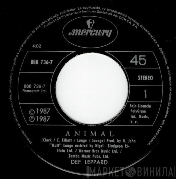  Def Leppard  - Animal / Tear It Down = Lágrimas Que Caen