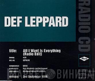 Def Leppard - All I Want Is Everything
