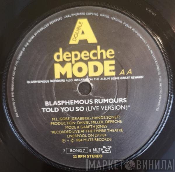 Depeche Mode  - Blasphemous Rumours / Somebody