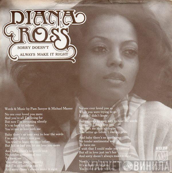  Diana Ross  - Sorry Doesn't Always Make It Right