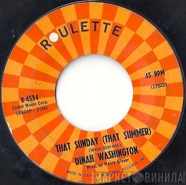  Dinah Washington  - That Sunday (That Summer) / A Stranger On Earth