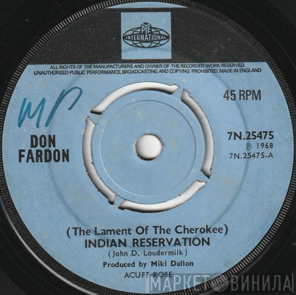  Don Fardon  - (The Lament Of The Cherokee) Reservation Indian
