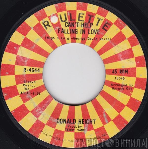 Donald Height - Can't Help Falling In Love / Bow 'N Arrow