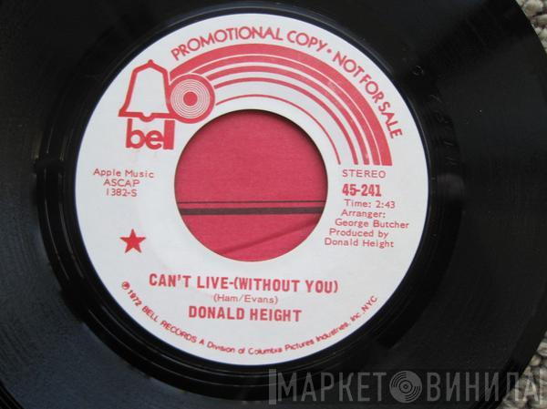 Donald Height - Can't Live (Without You)