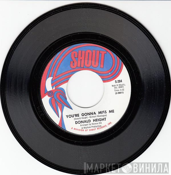 Donald Height - You're Gonna Miss Me / My Baby's Gone