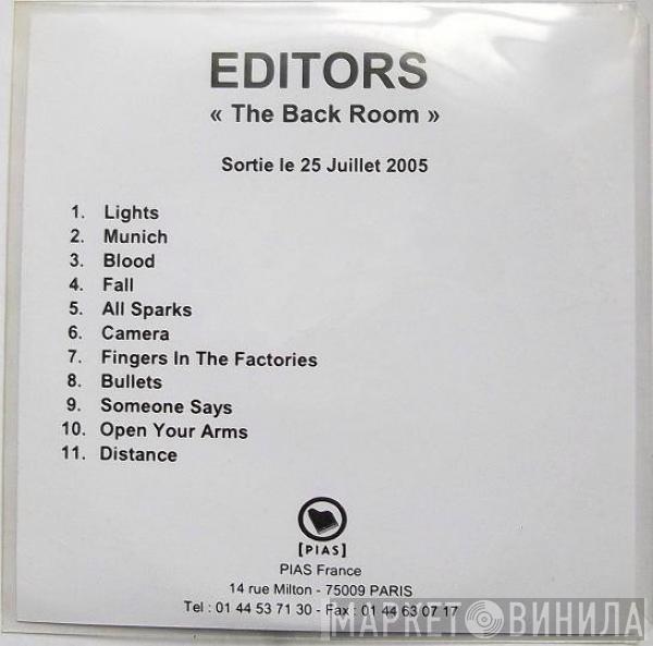  Editors  - The Back Room
