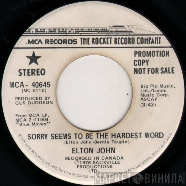  Elton John  - Sorry Seems To Be The Hardest Word