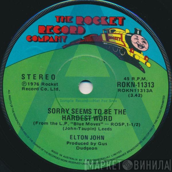  Elton John  - Sorry Seems To Be The Hardest Word