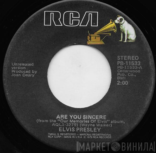 Elvis Presley  - Are You Sincere / Solitaire