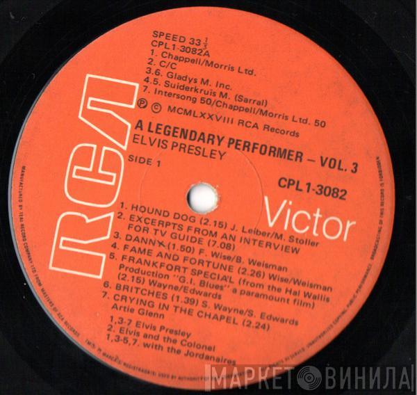  Elvis Presley  - A Legendary Performer - Volume 3