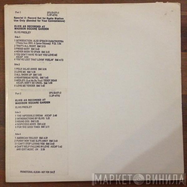  Elvis Presley  - Elvis As Recorded At Madison Square Garden