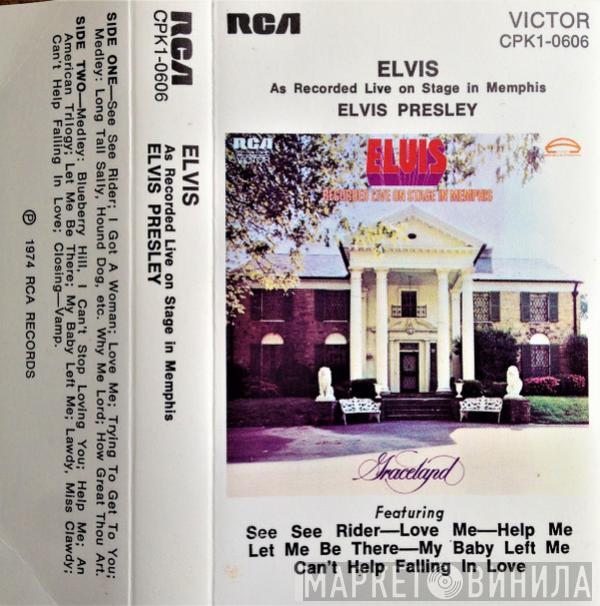  Elvis Presley  - Recorded Live On Stage In Memphis