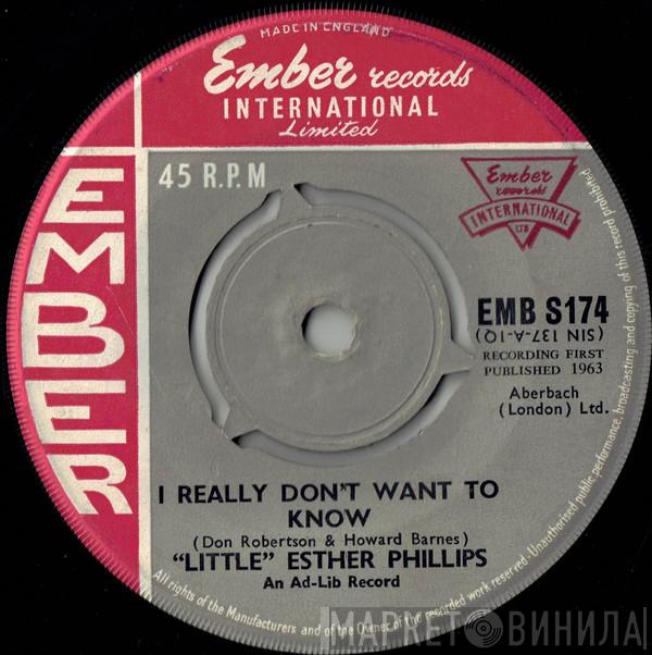 Esther Phillips - I Really Don't Want To Know