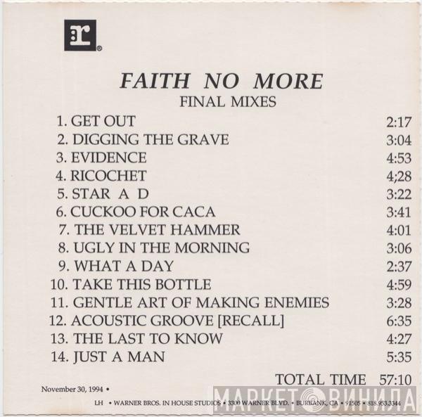  Faith No More  - Final Mixes