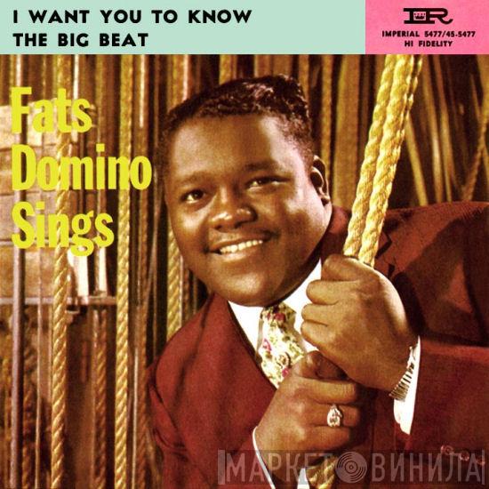  Fats Domino  - I Want You To Know / The Big Beat