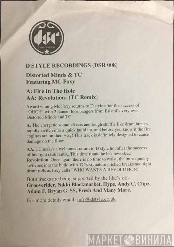 Feat. Distorted Minds  MC Foxy  - Fire In The Hole / Revolution (TC Remix)