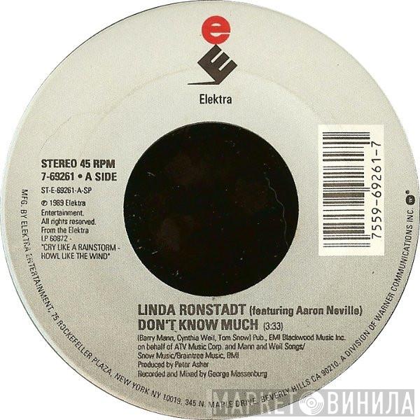 Featuring Linda Ronstadt  Aaron Neville  - Don't Know Much / Cry Like A Rainstorm