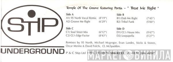 Featuring Temple Of The Groove  Portia   - Treat Me Right