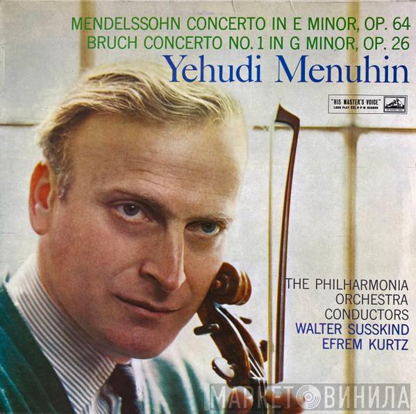 Felix Mendelssohn-Bartholdy, Max Bruch, Yehudi Menuhin, Philharmonia Orchestra, Walter Susskind, Efrem Kurtz - Concerto In E Minor, Op. 64 / Concerto No.1 In G Minor, Op. 26