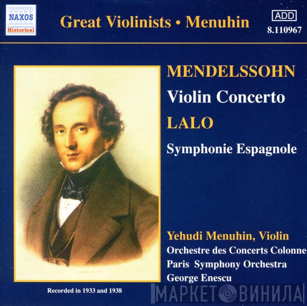 Felix Mendelssohn-Bartholdy, Édouard Lalo, Yehudi Menuhin, L'Orchestre De L'Association Des Concerts Colonne, Orchestre Symphonique De Paris, George Enescu - Violin Concerto • Symphonie Espagnole