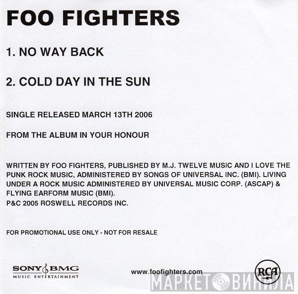  Foo Fighters  - No Way Back / Cold Day In The Sun