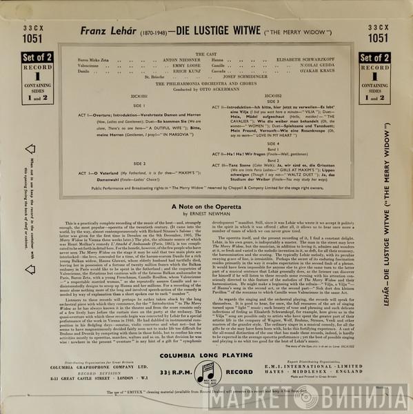 • Franz Lehár • Elisabeth Schwarzkopf • Erich Kunz And Philharmonia Orchestra Conducted By Philharmonia Chorus  Otto Ackermann  - Die Lustige Witwe