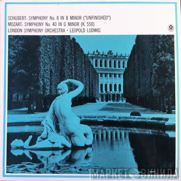 , Franz Schubert , Wolfgang Amadeus Mozart Conducting Leopold Ludwig  The London Symphony Orchestra  - Symphony No. 8 In B Minor ("Unfinished"), Symphony No. 40 In G Minor ("K. 550")