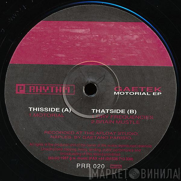 Gaetek - Motorial EP