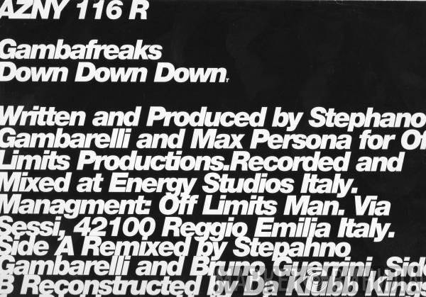  Gambafreaks  - Down Down Down