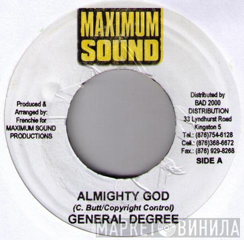  General Degree  - Almighty God