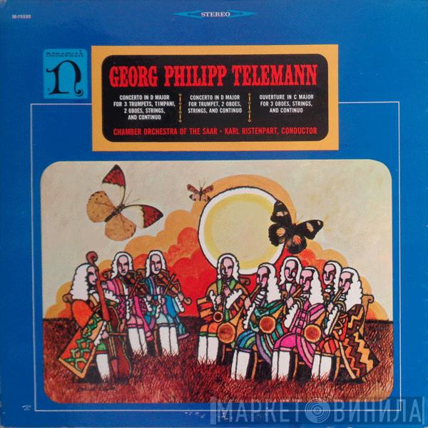Georg Philipp Telemann, Kammerorchester Des Saarländischen Rundfunks, Saarbrücken, Karl Ristenpart - Concerto In D Major For 3 Trumpets, Timpani, 2 Oboes, Strings And Continuo / Concerto In D Major For Trumpet, 2 Oboes, Strings And Continuo / Ouverture In C Major For 3 Oboes, Strings And Continuo