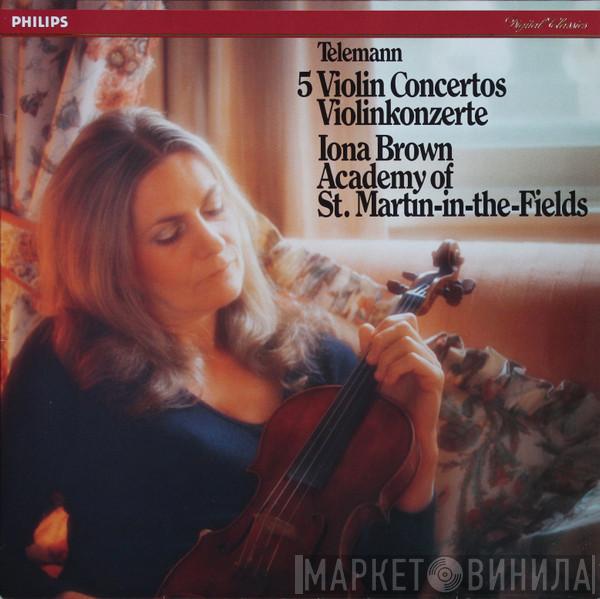 , Georg Philipp Telemann , Iona Brown  The Academy Of St. Martin-in-the-Fields  - 5 Violin Concertos