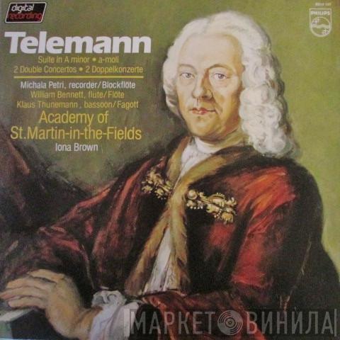 Georg Philipp Telemann, Michala Petri, William Bennett , Klaus Thunemann, The Academy Of St. Martin-in-the-Fields, Iona Brown - Suite In A Minor = A-moll • 2 Double Concertos = 2 Doppelkonzerte