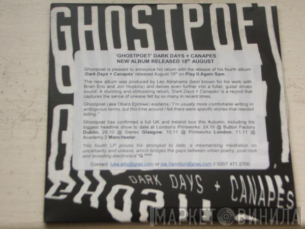  Ghostpoet  - Dark Days + Canapes