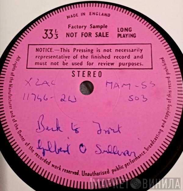  Gilbert O'Sullivan  - Back To Front