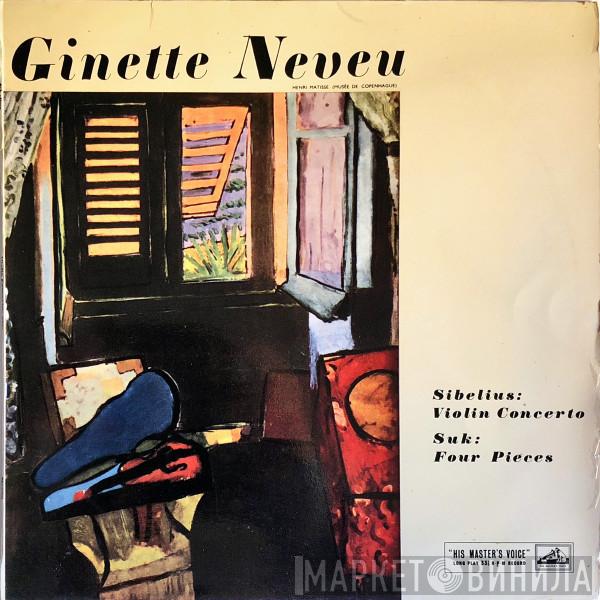 Ginette Neveu, Jean Neveu, Walter Susskind, Philharmonia Orchestra - Sibelius: Violin Concerto / Suk: Four Pieces