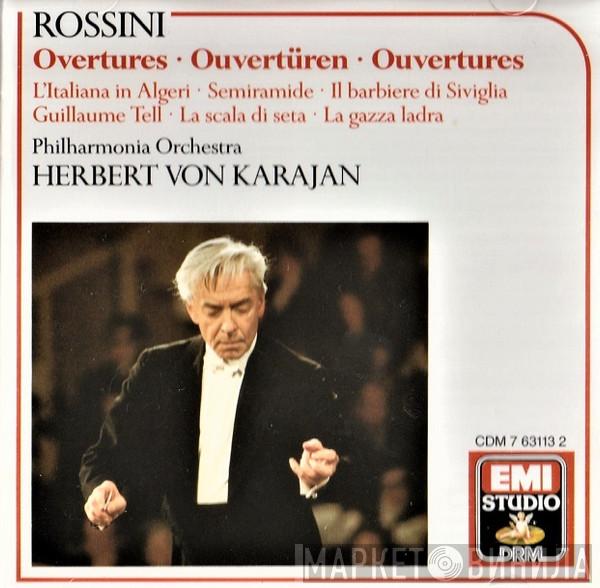 – Gioacchino Rossini • Philharmonia Orchestra  Herbert von Karajan  - Overtures • Ouvertüren • Ouvertures