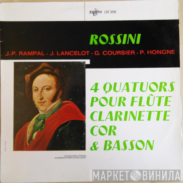 , Gioacchino Rossini , Jean-Pierre Rampal , Jacques Lancelot , Gilbert Coursier  Paul Hongne  - 4 Quatuors Pour Flûte Clarinette Cor & Basson